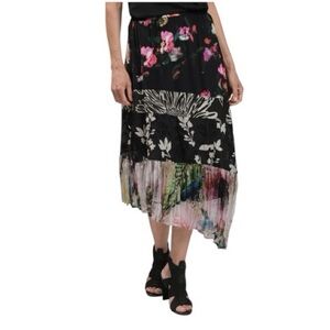Alembika Adaline Tiered Maxi Skirt Mix NWT Size 5 (US 14-16) Boho Lagenlook